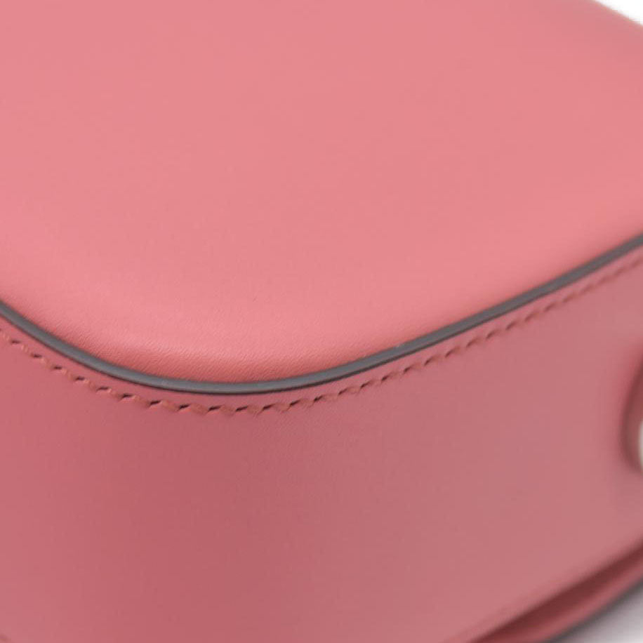 $2980 Gucci Senna Calfskin Petite GG Top Handle Shoulder Bag Pink