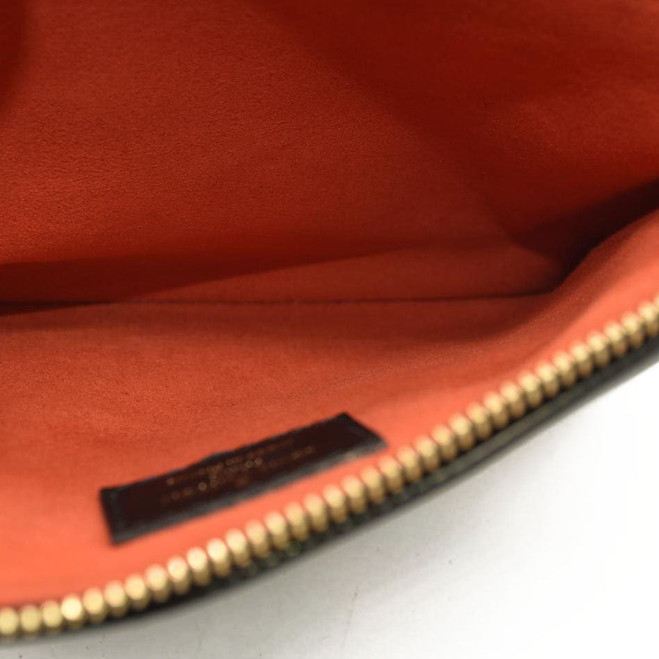 LOUIS VUITTON Lambskin Embossed Monogram Coussin BB Black