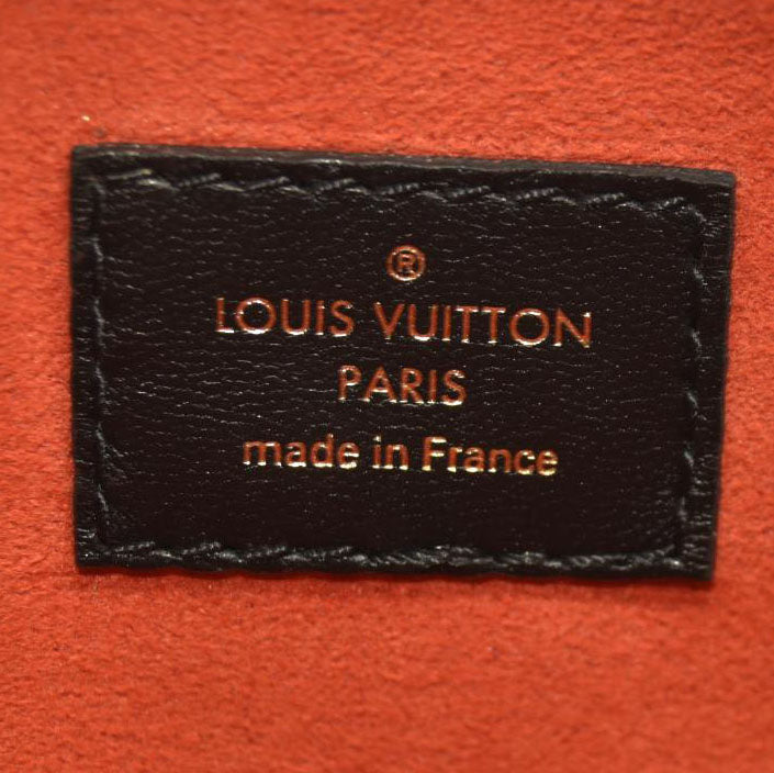 LOUIS VUITTON Lambskin Embossed Monogram Coussin BB Black