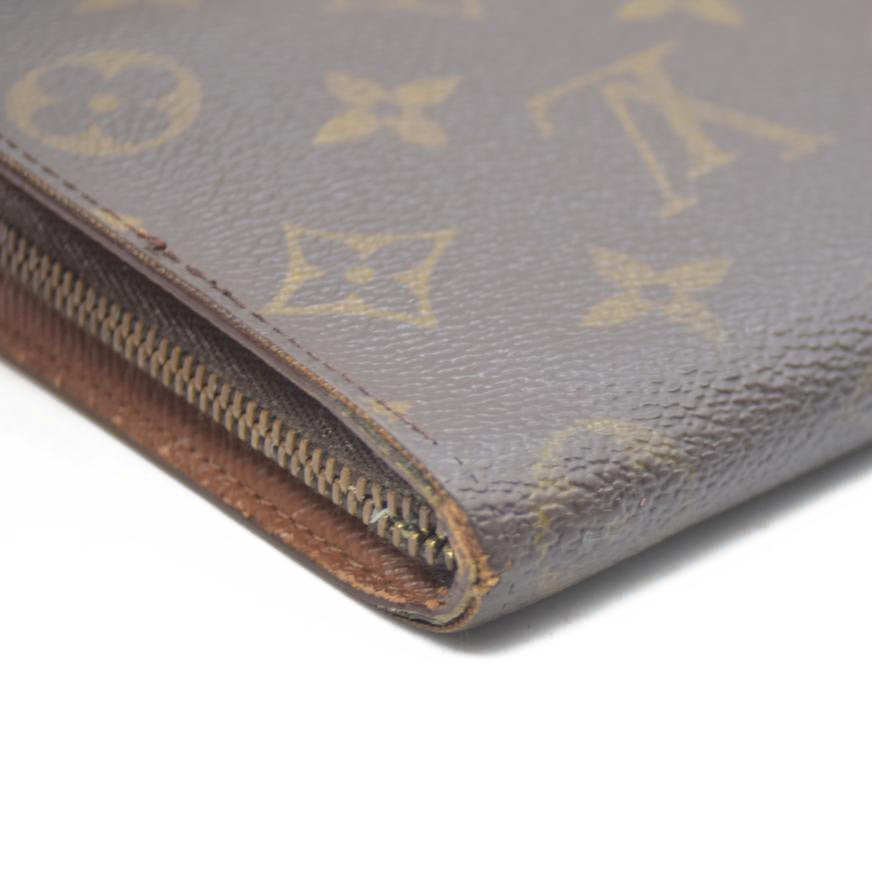 LOUIS VUITTON Monogram Porte Monnaie Zip Around Long Wallet CA0918