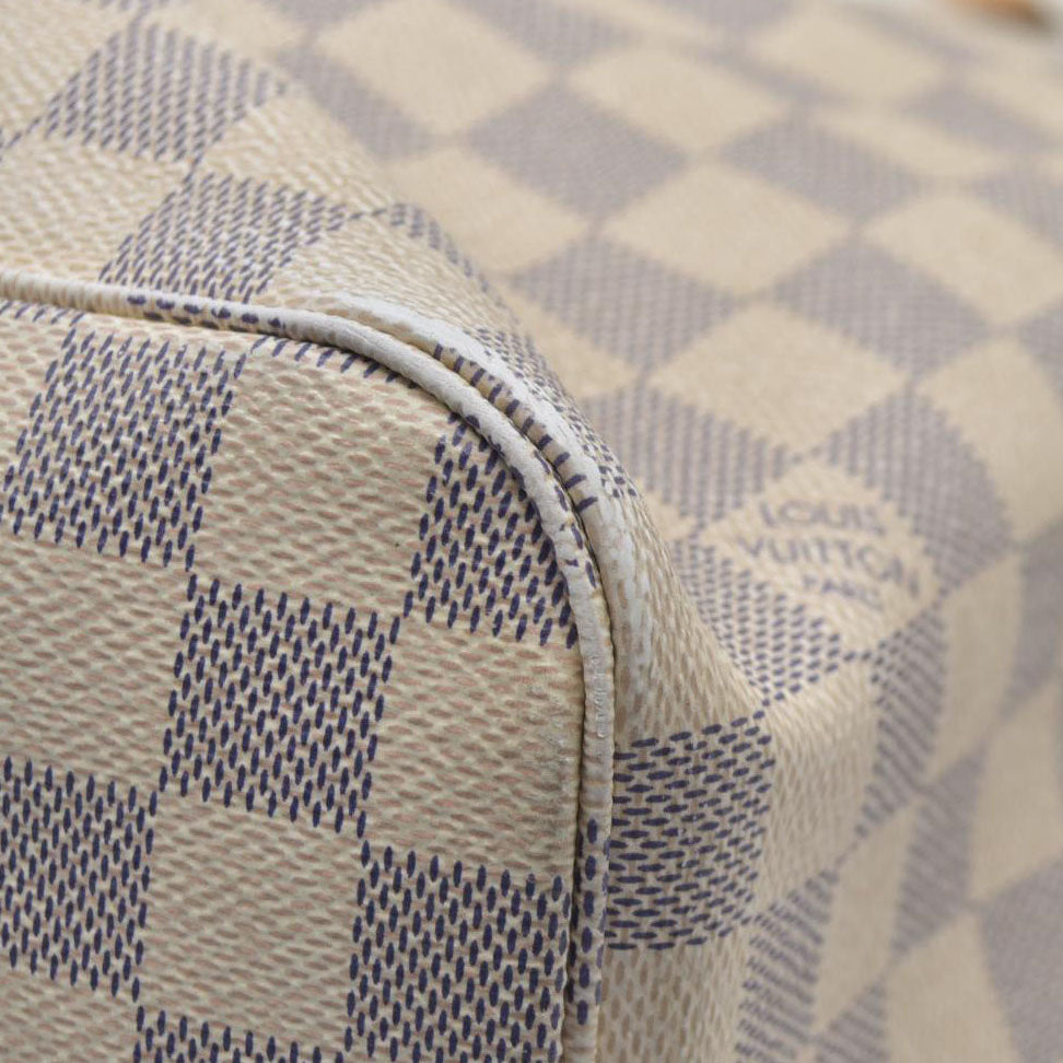 $2500 Louis Vuitton Damier Azur Braided Neverfull MM