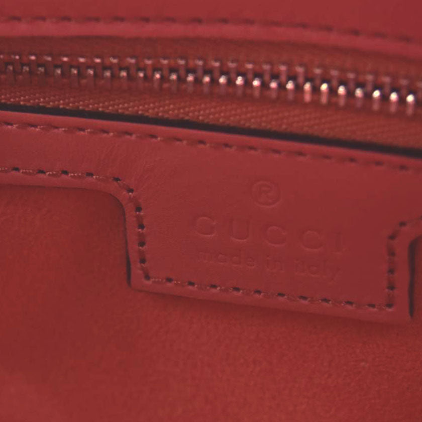 $2980 Gucci Senna Calfskin Petite GG Top Handle Shoulder Bag Pink