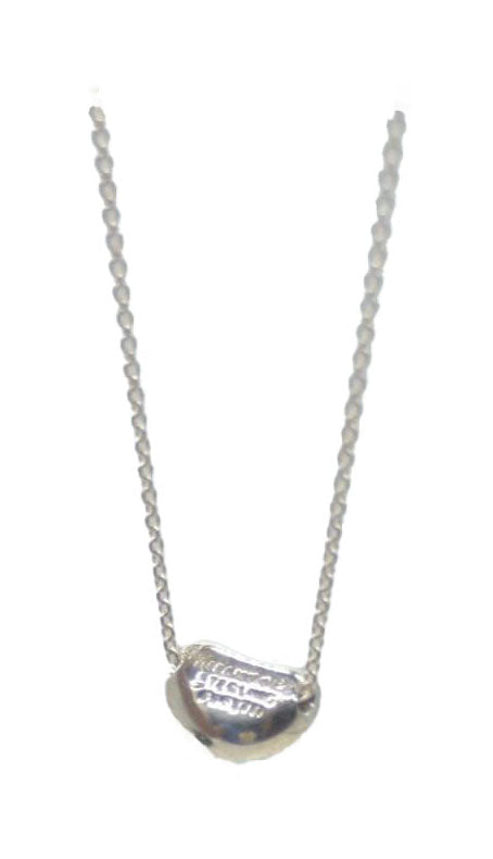 $390 Tiffany Sterling Silver 9 mm Elsa Peretti Bean Pendant Necklace