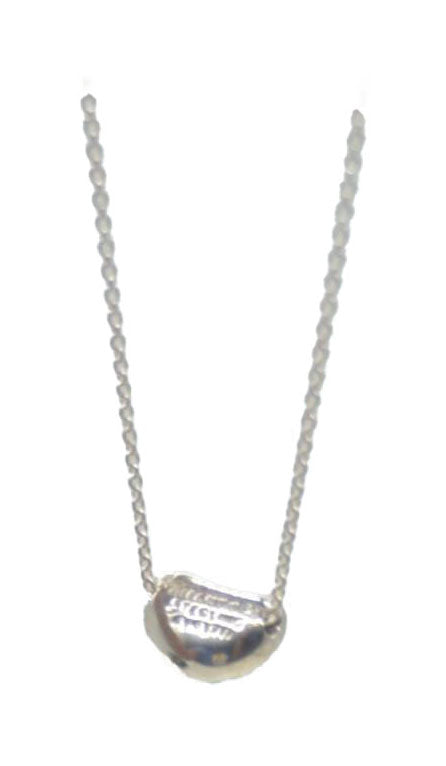 $390 Tiffany Sterling Silver 9 mm Elsa Peretti Bean Pendant Necklace