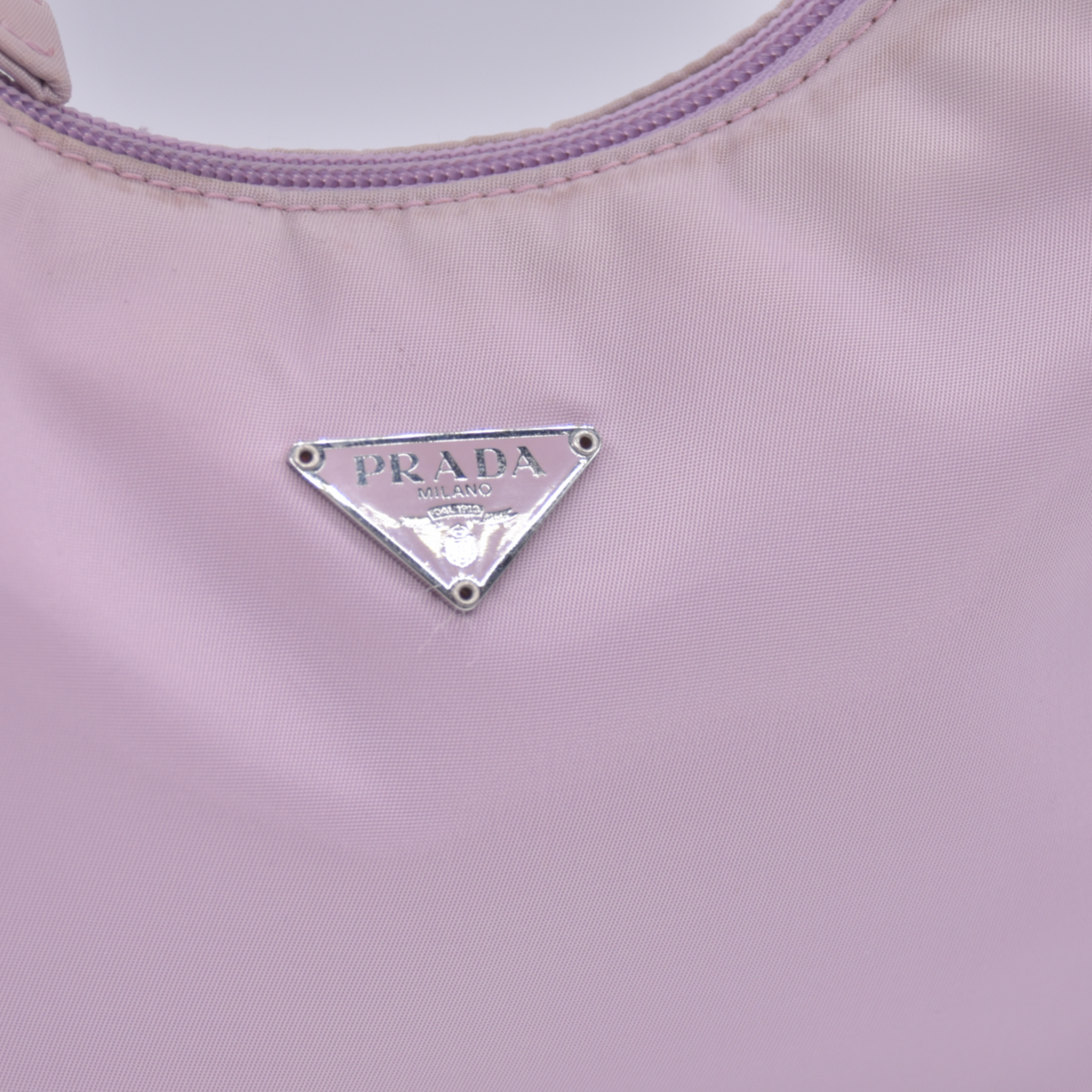 $1320 PRADA Tessuto Nylon Hobo Mini Pink Lilac 10021101