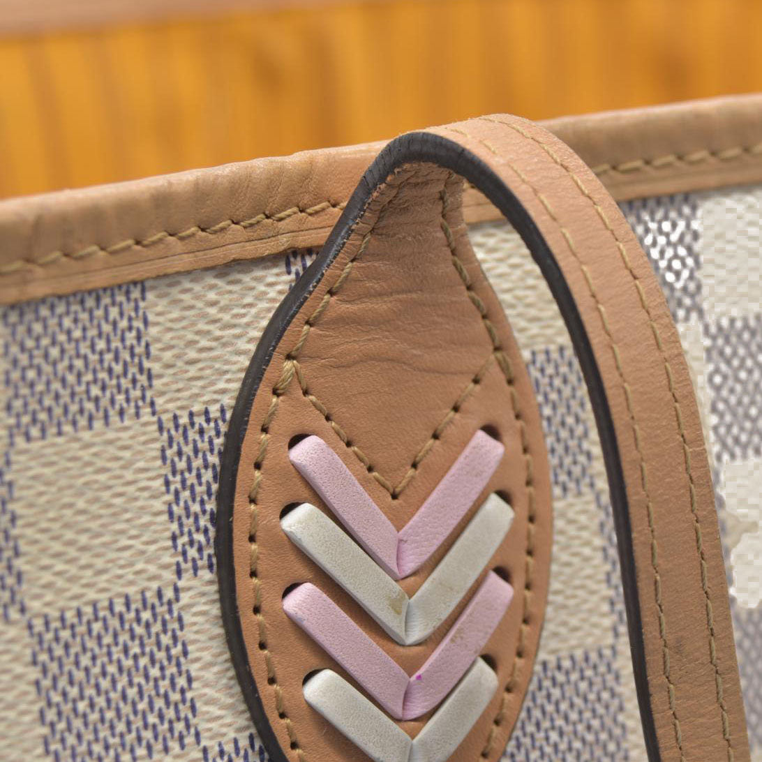 $2500 Louis Vuitton Damier Azur Braided Neverfull MM