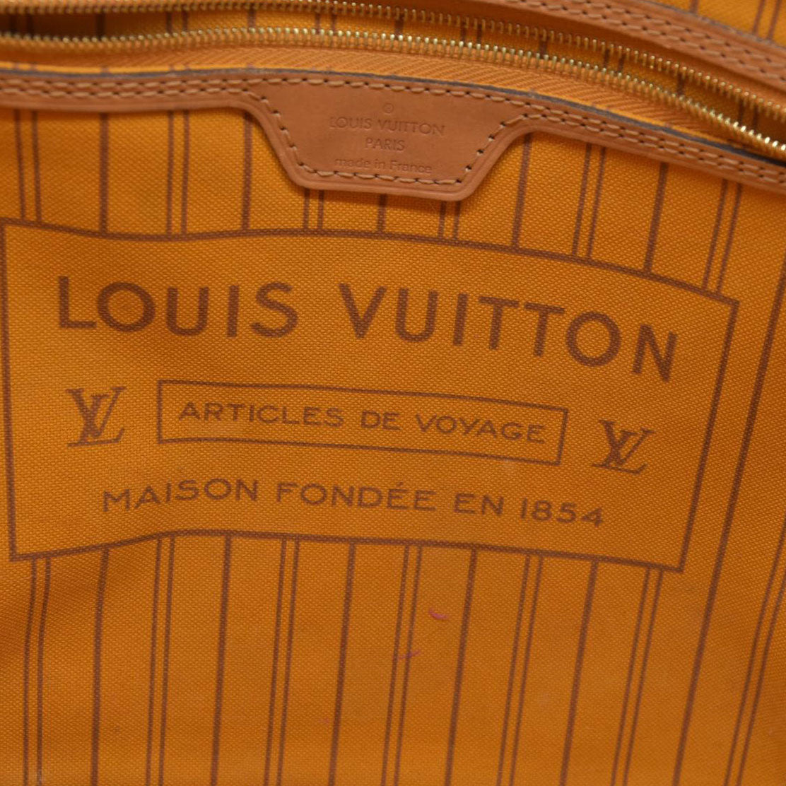 $2500 Louis Vuitton Damier Azur Braided Neverfull MM