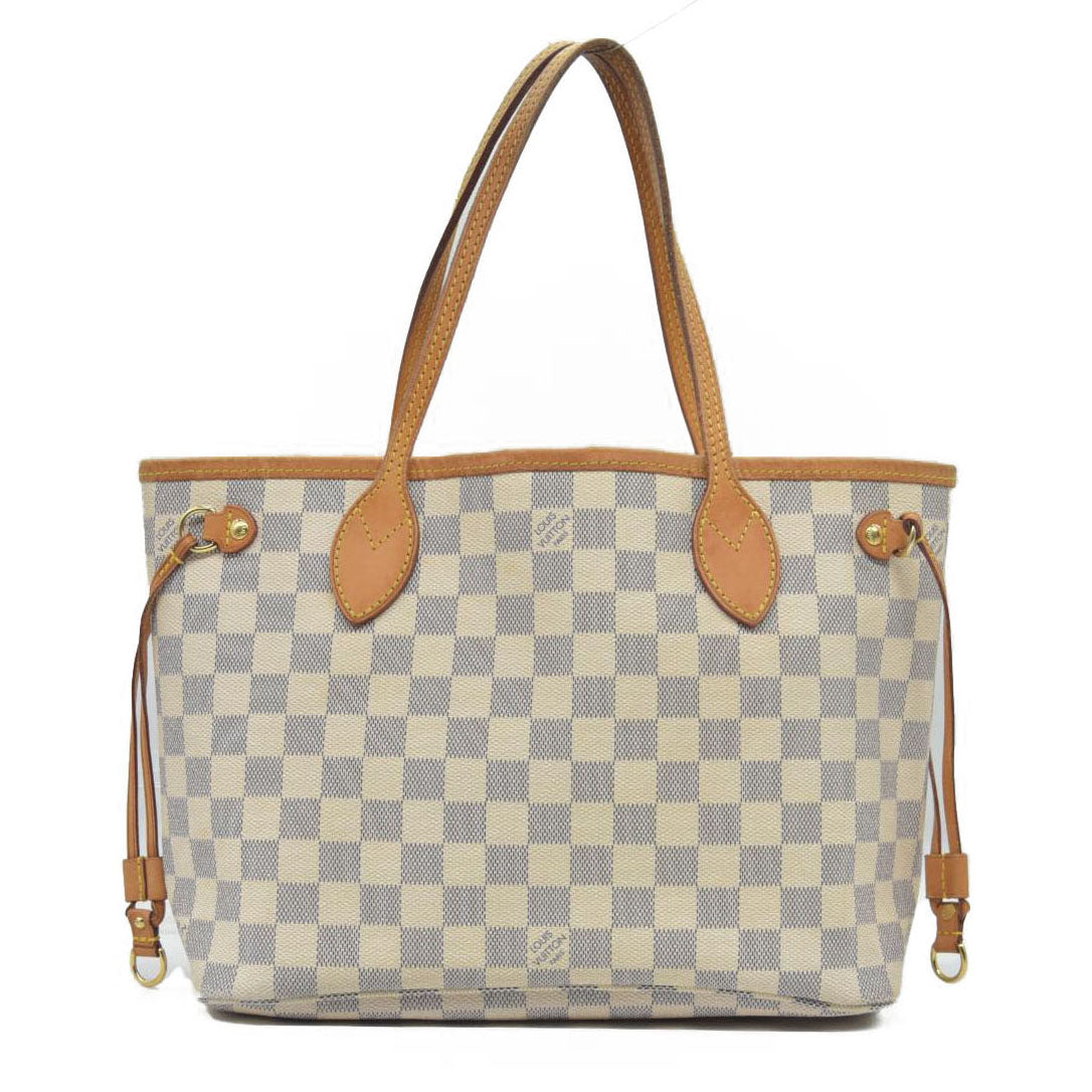 $2160 Louis Vuitton Damier Azur Neverfull PM Tote Bag Handbag VI3178 CONSIGNMENT