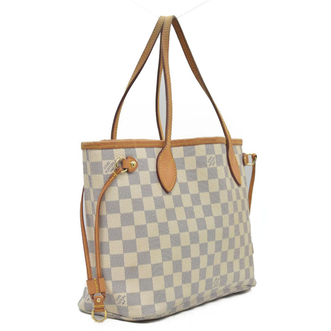 $2160 Louis Vuitton Damier Azur Neverfull PM Tote Bag Handbag VI3178 CONSIGNMENT