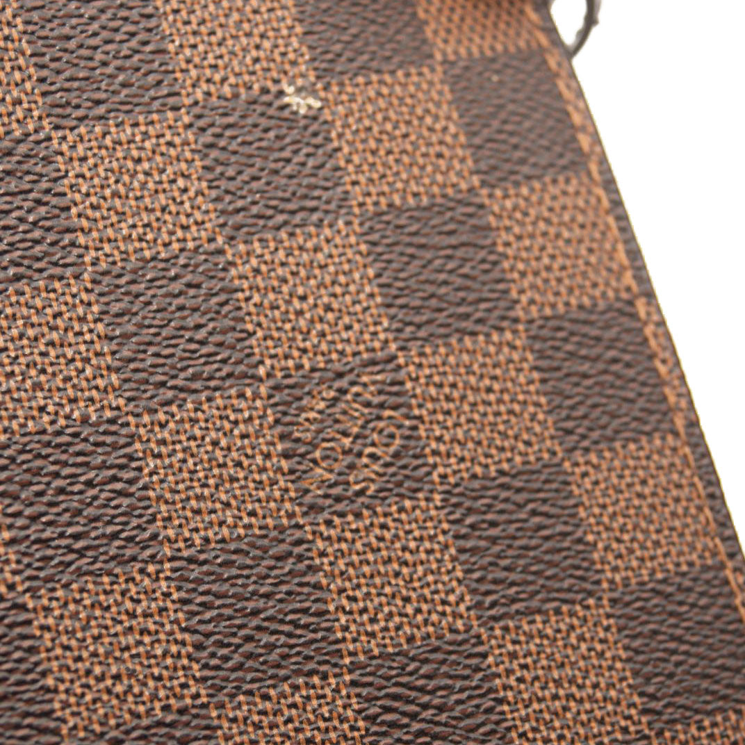 LOUIS VUITTON Damier Ebene Neverfull MM GM Pochette Rose Ballerine