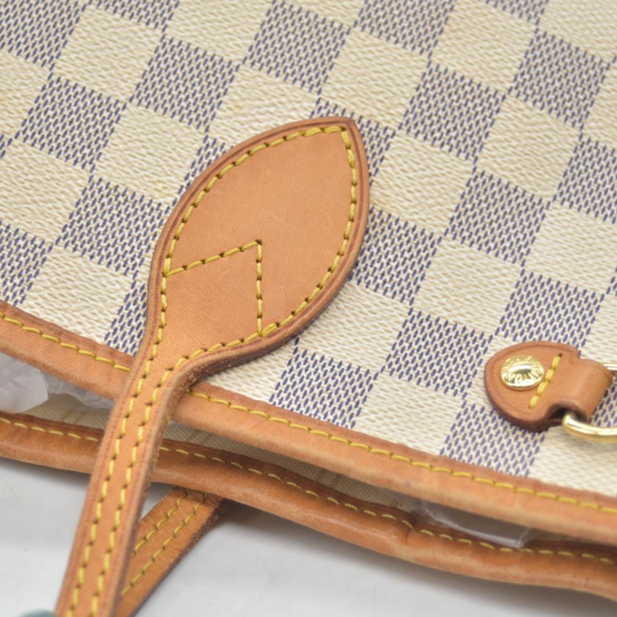 $2160 Louis Vuitton Damier Azur Neverfull PM Tote Bag Handbag VI3178 CONSIGNMENT