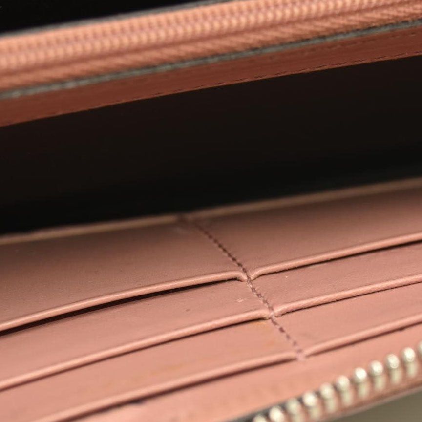 GUCCI Interlocking G GG Logo Canvas Zip Around Long Wallet Beige