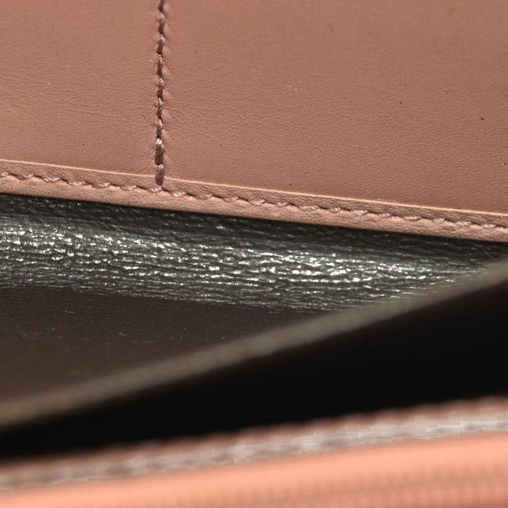 GUCCI Interlocking G GG Logo Canvas Zip Around Long Wallet Beige