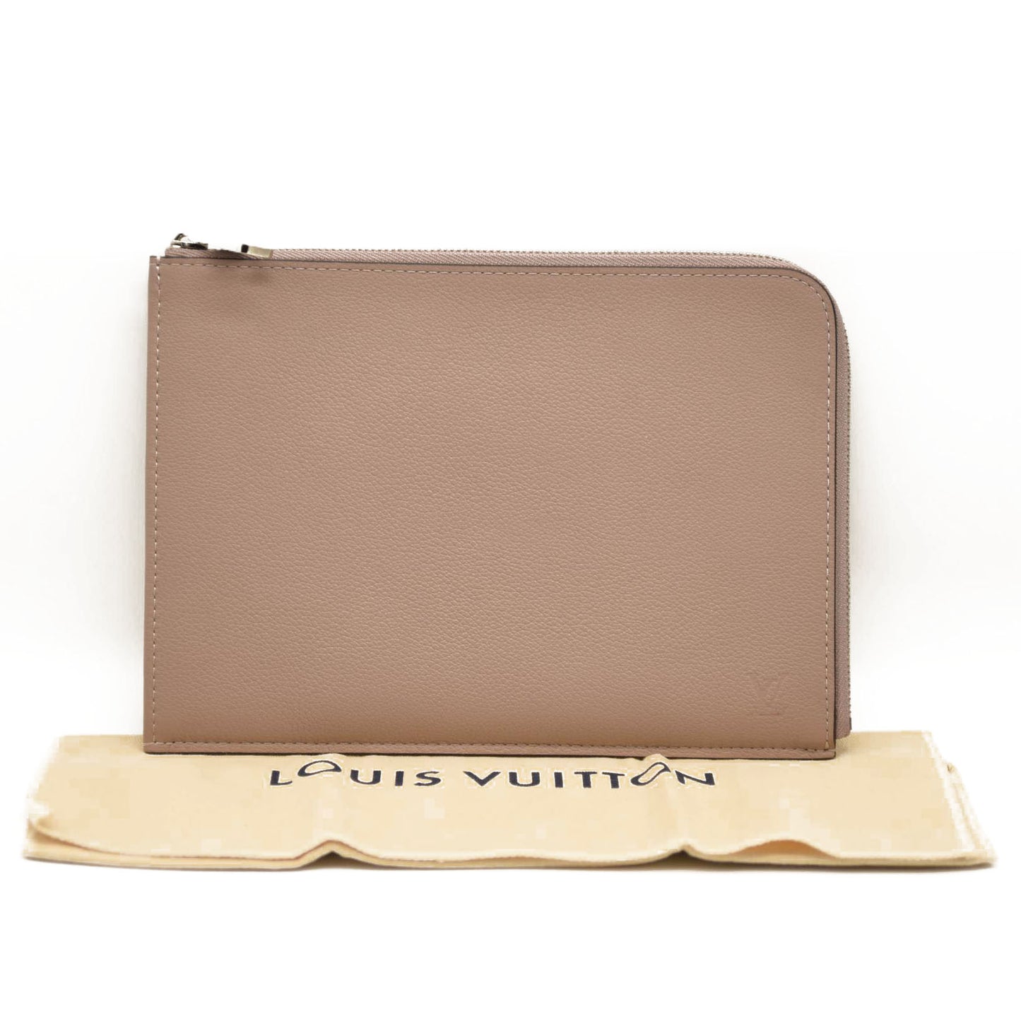 LOUIS VUITTON Taurillon Pochette Jour PM Beige