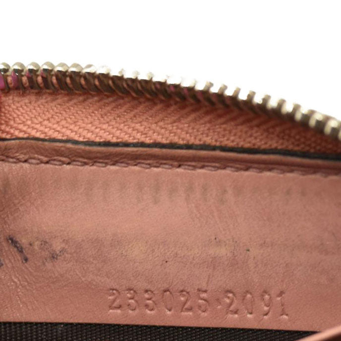 GUCCI Interlocking G GG Logo Canvas Zip Around Long Wallet Beige