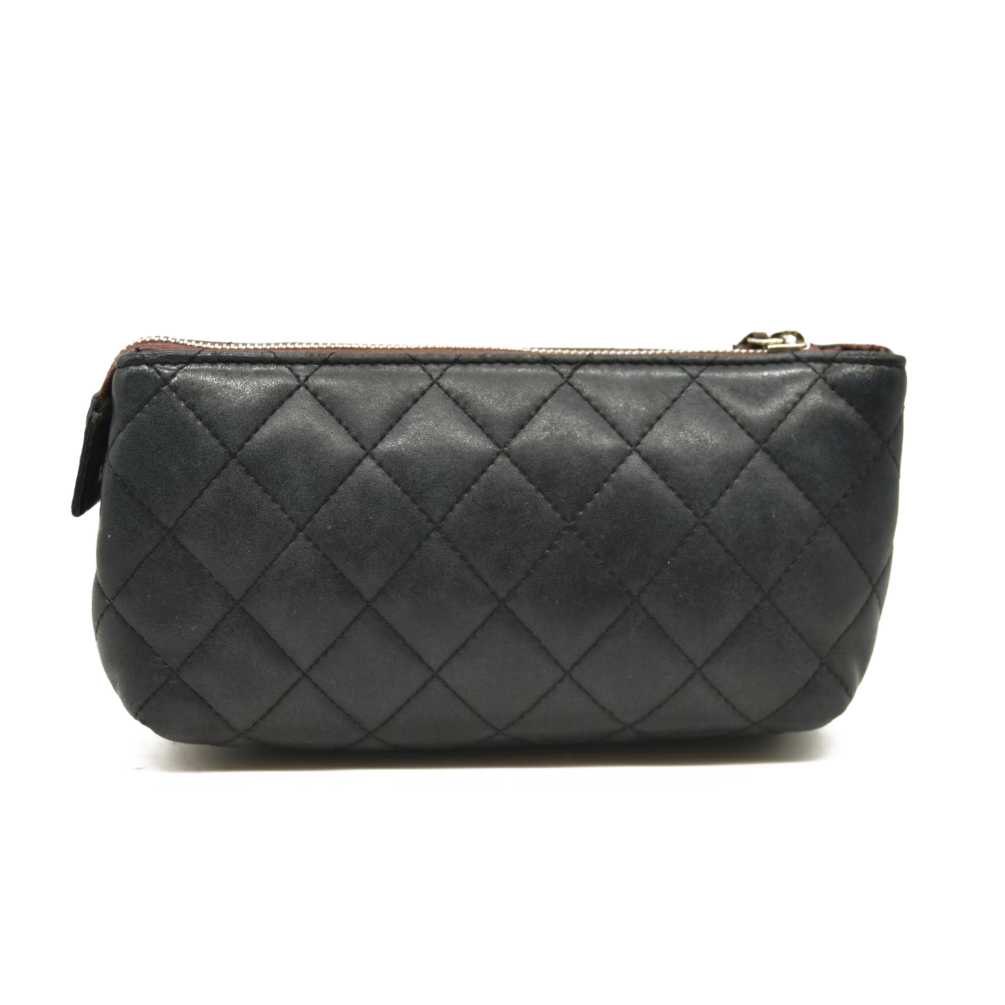 Chanel Lambskin Quilted Cosmetic Case Black