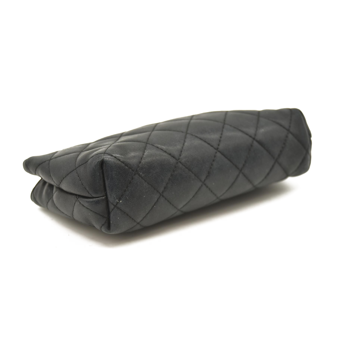 Chanel Lambskin Quilted Cosmetic Case Black