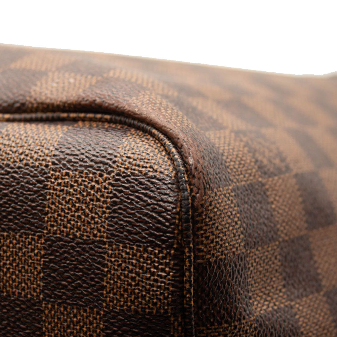 AR3146 LOUIS VUITTON Brown Damier Ebene Neverfull MM Tote Bag Rose Ballerine