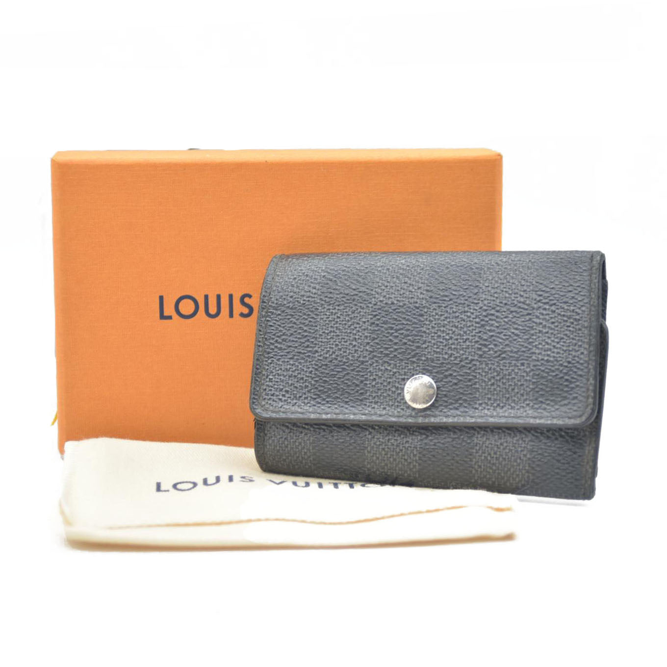 LOUIS VUITTON Damier Graphite Leather Multicles 6 Ring Key Case CT2111