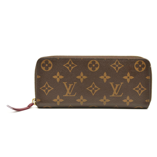 LOUIS VUITTON Monogram Clemence Wallet Fuchsia SF2188