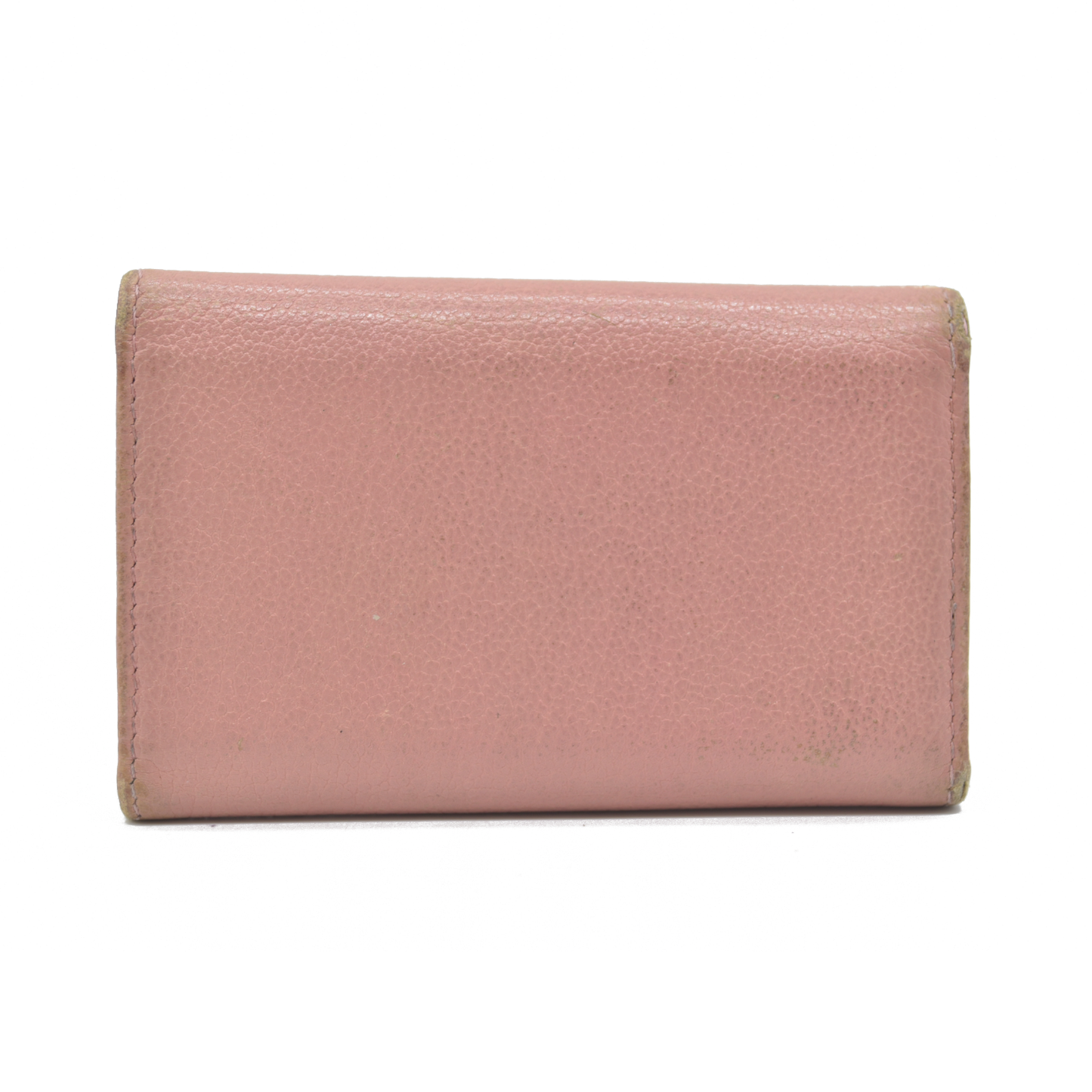 AUCTION $600 Chanel Camellia 6 Key Holder Coral Pink