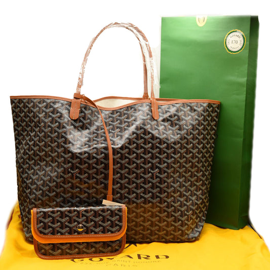 NEW GOYARD Goyardine Saint Louis GM Black Gold
