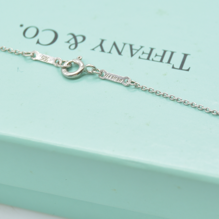 $500 Tiffany & Co. Elsa Peretti 15 mm Open Heart Pendant Sterling Silver 925