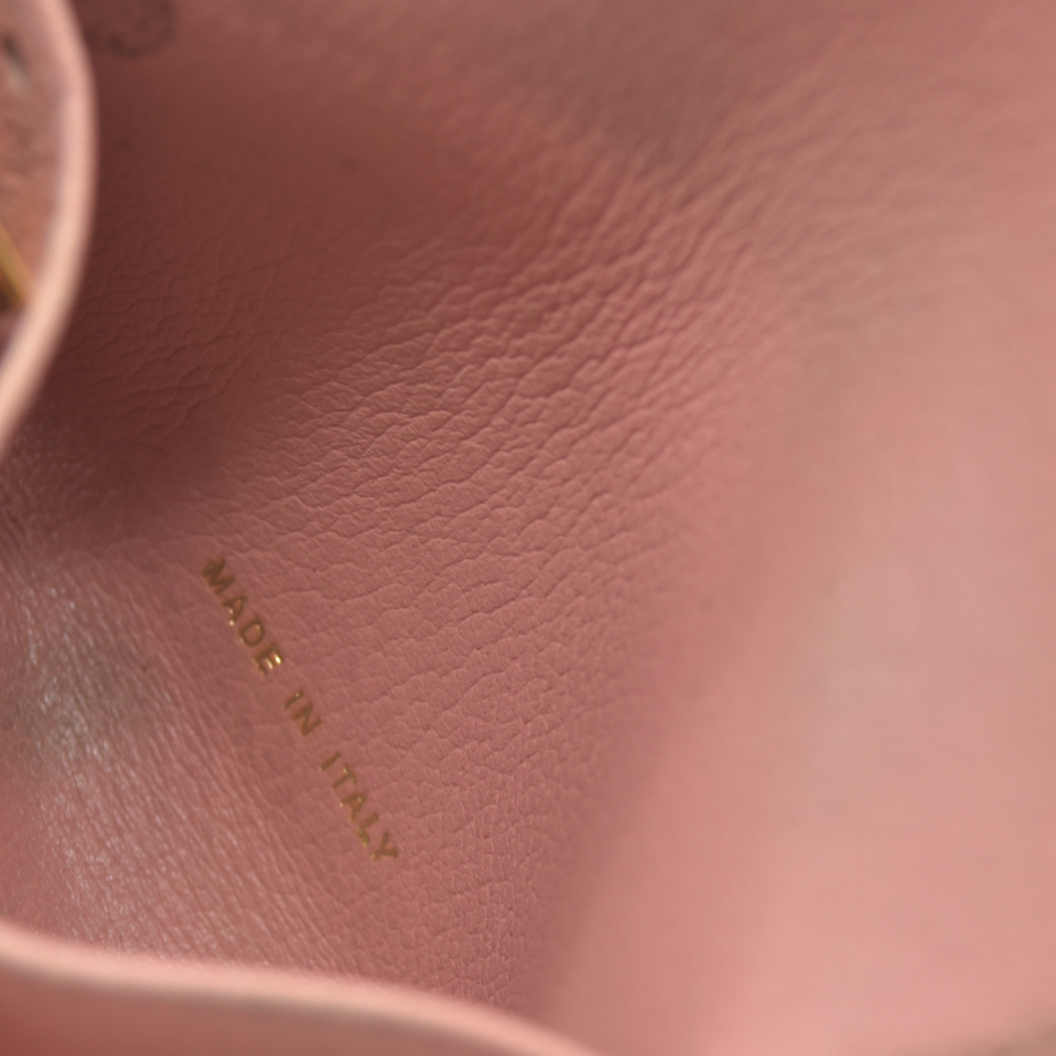 AUCTION $600 Chanel Camellia 6 Key Holder Coral Pink