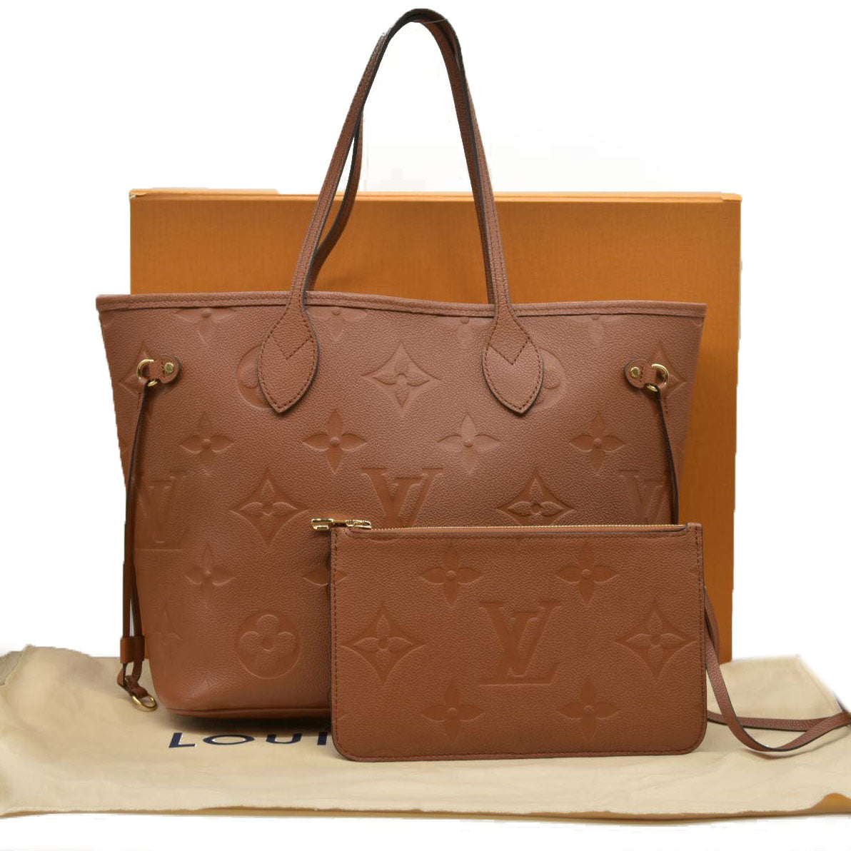 Louis Vuitton Empreinte Monogram Giant Neverfull MM Cognac RFID