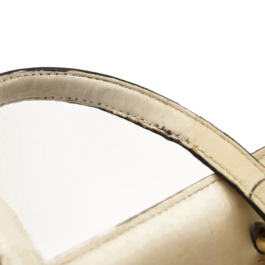 GUCCI Calfskin Matelasse Small GG Marmont Tote White