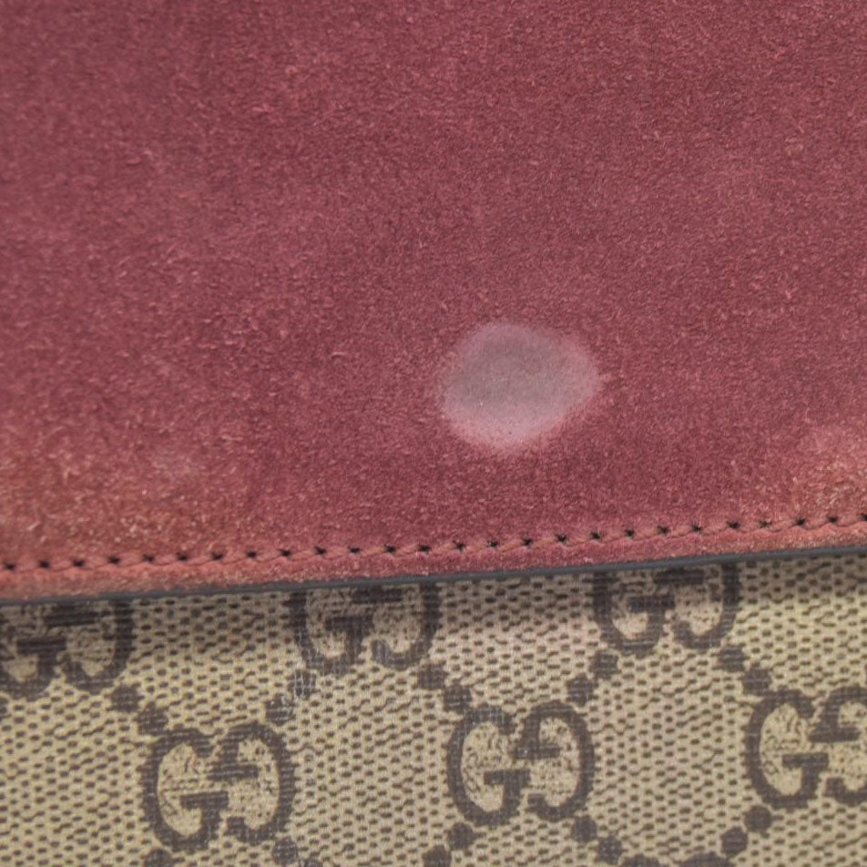 $1690 Gucci GG Supreme Monogram Blooms Mini Dionysus Shoulder Bag Beige Multicolor Dry Rose