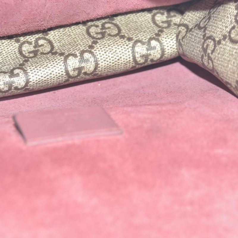 $1690 Gucci GG Supreme Monogram Blooms Mini Dionysus Shoulder Bag Beige Multicolor Dry Rose