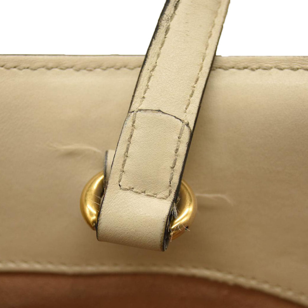 GUCCI Calfskin Matelasse Small GG Marmont Tote White