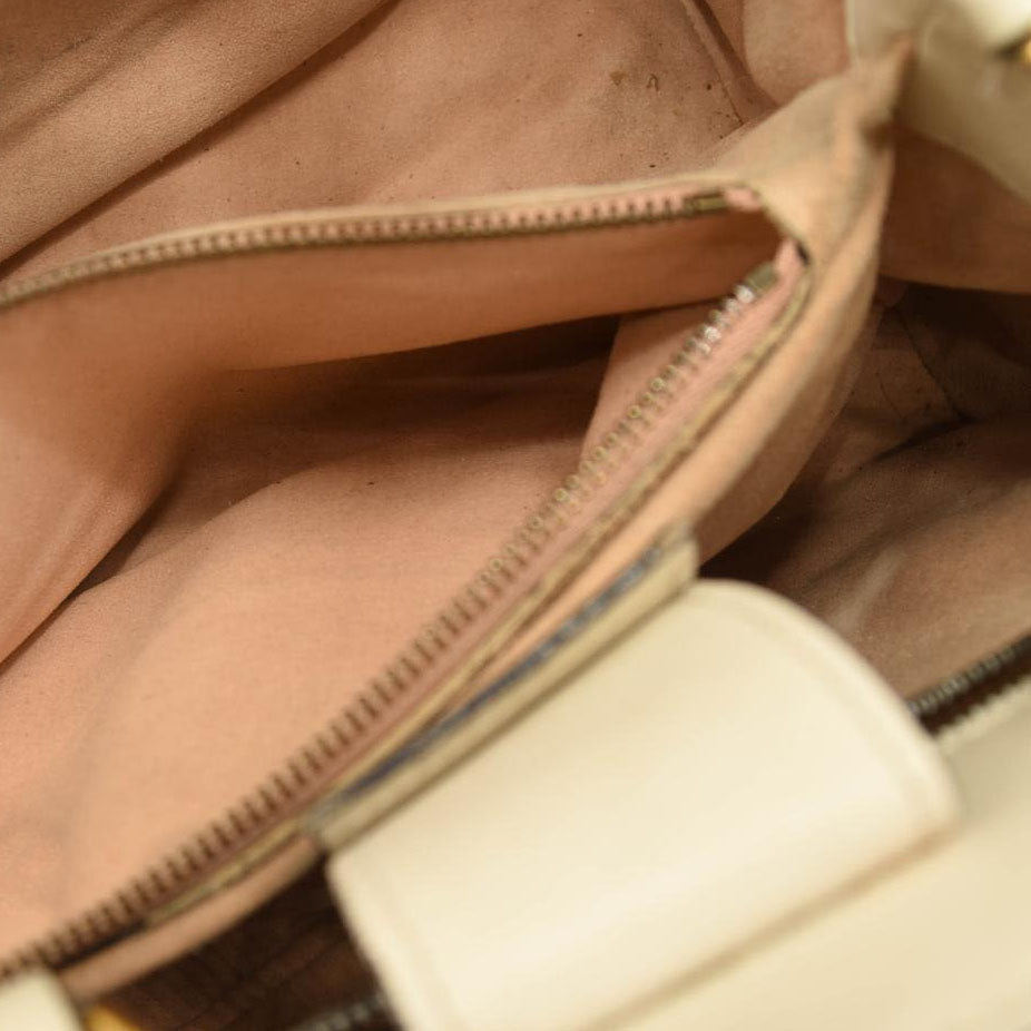 GUCCI Calfskin Matelasse Small GG Marmont Tote White