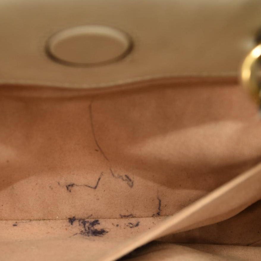 GUCCI Calfskin Matelasse Small GG Marmont Tote White