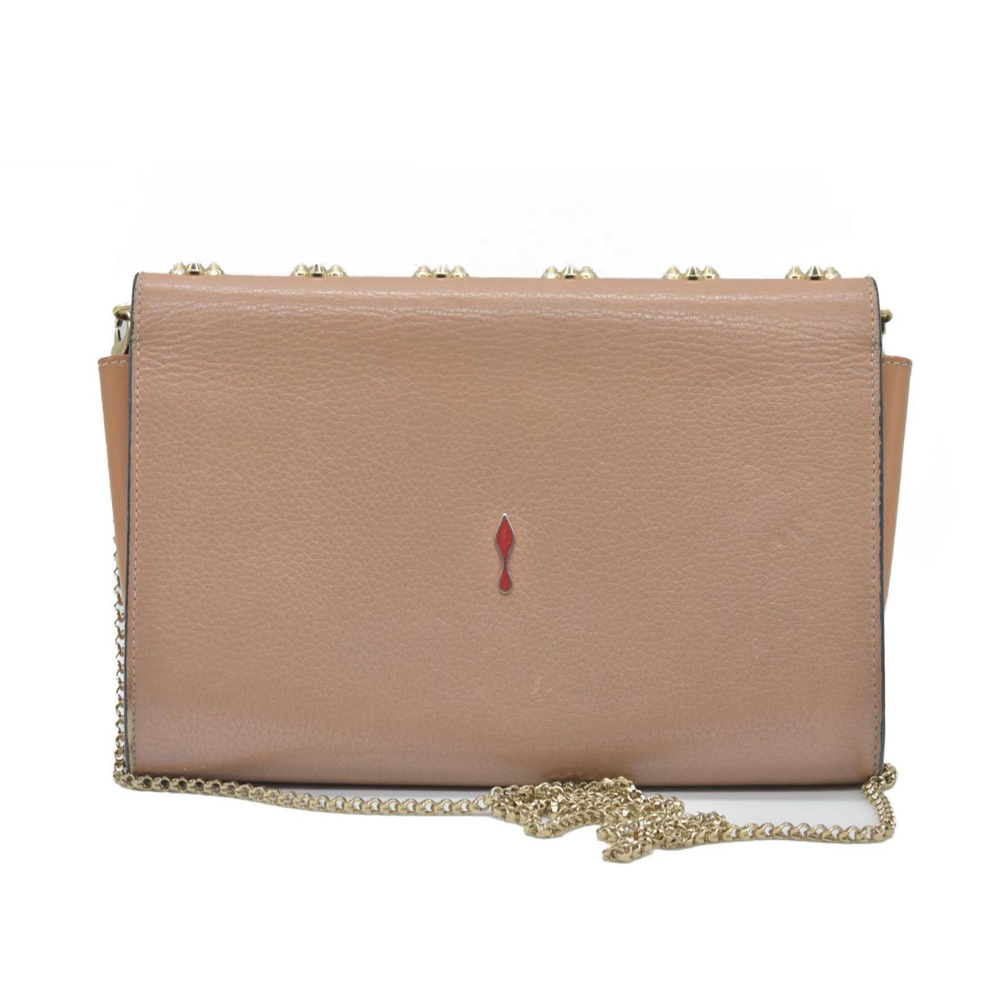 $1590 Christian Louboutin loubinthesky paloma clutch crossbody beige
