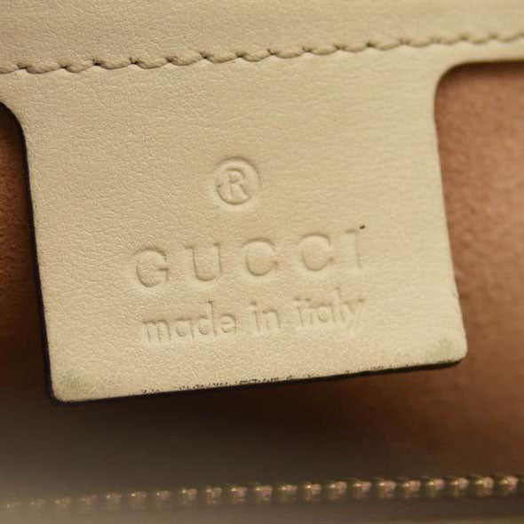 GUCCI Calfskin Matelasse Small GG Marmont Tote White