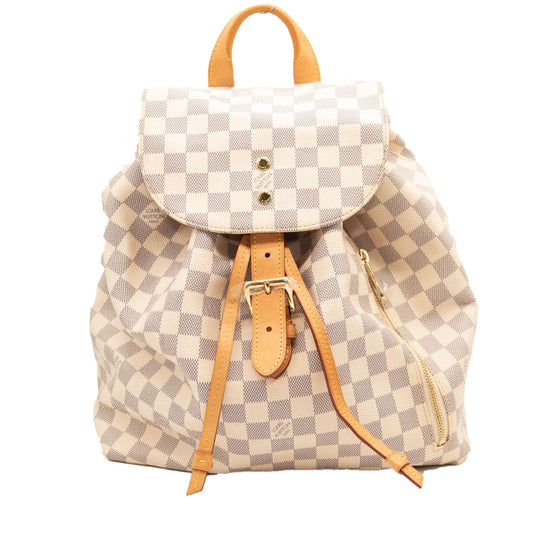 LOUIS VUITTON Damier Azur Sperone Backpack USED