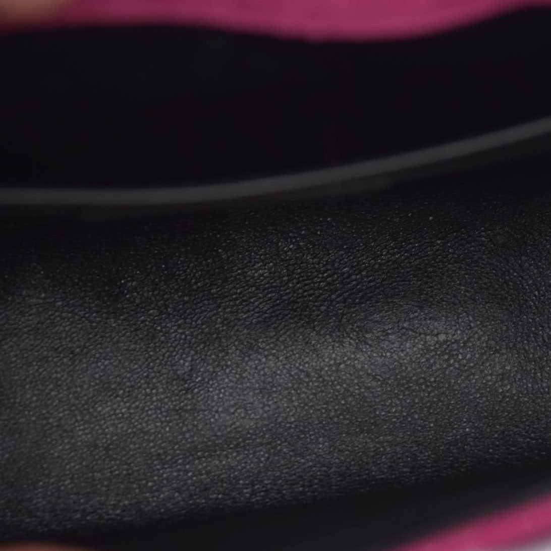 $2590 Saint Laurent Patent Calfskin Matelasse Monogram Medium Vicky Chain Bag Pink