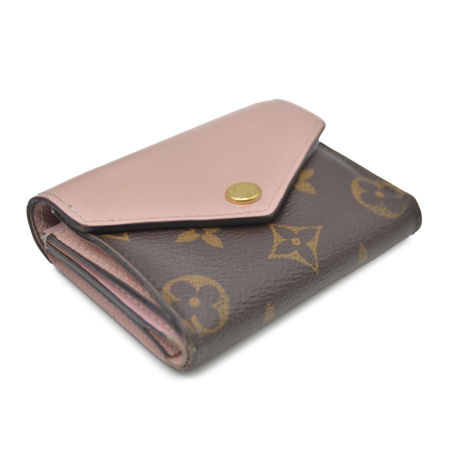 LOUIS VUITTON Monogram Zoe Wallet Rose Ballerine MI5220