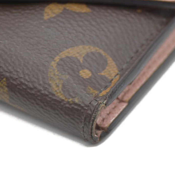 LOUIS VUITTON Monogram Zoe Wallet Rose Ballerine MI5220