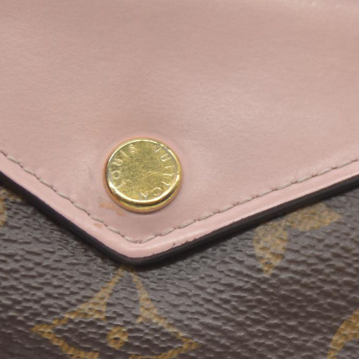LOUIS VUITTON Monogram Zoe Wallet Rose Ballerine MI5220