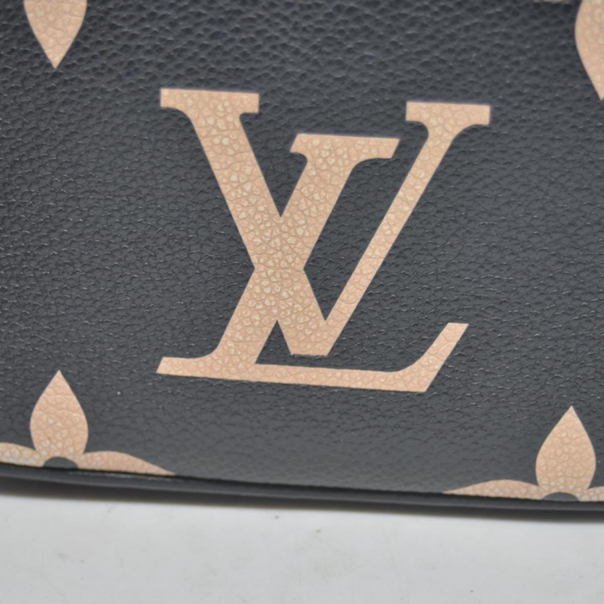 $3150 Louis Vuitton Empreinte Monogram Giant Vanity PM Black Beige