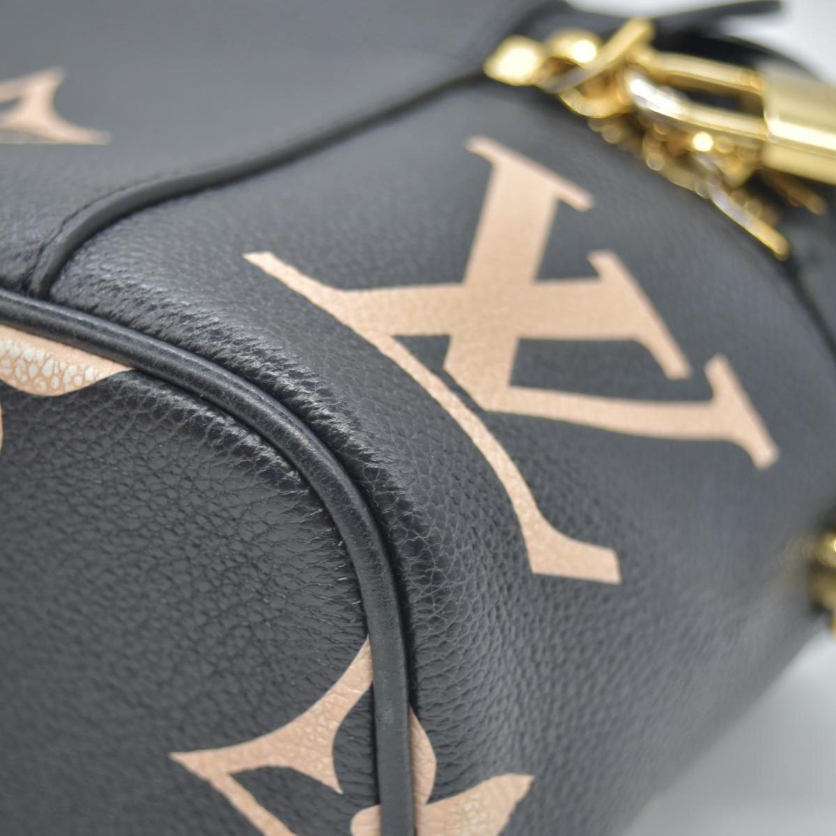 $3150 Louis Vuitton Empreinte Monogram Giant Vanity PM Black Beige