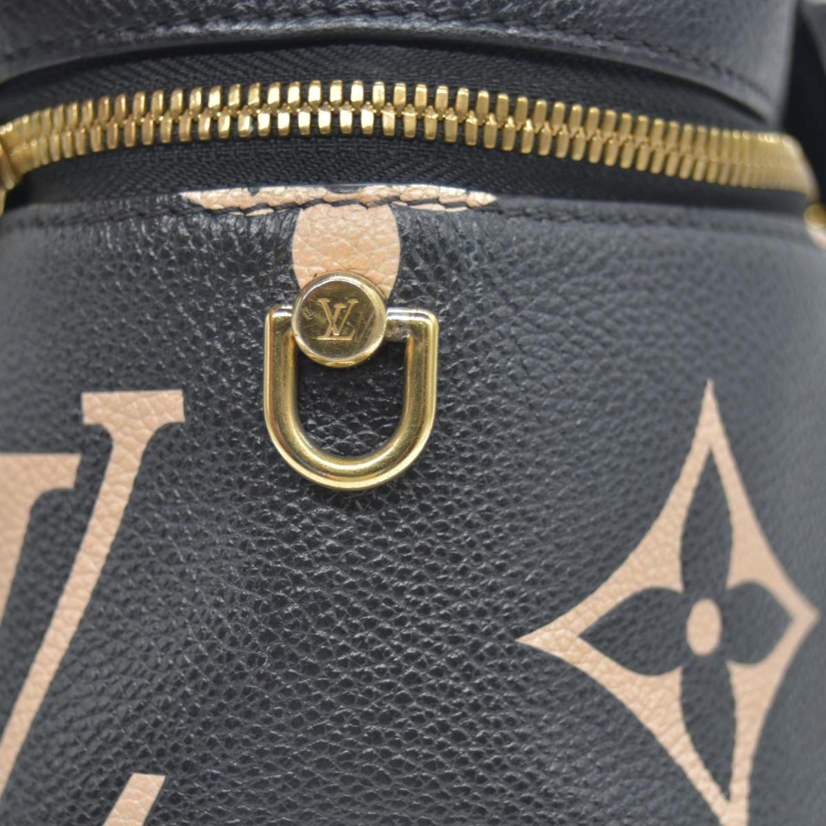 $3150 Louis Vuitton Empreinte Monogram Giant Vanity PM Black Beige
