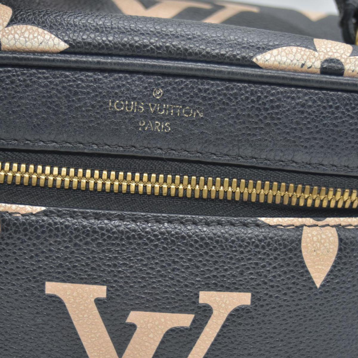 $3150 Louis Vuitton Empreinte Monogram Giant Vanity PM Black Beige