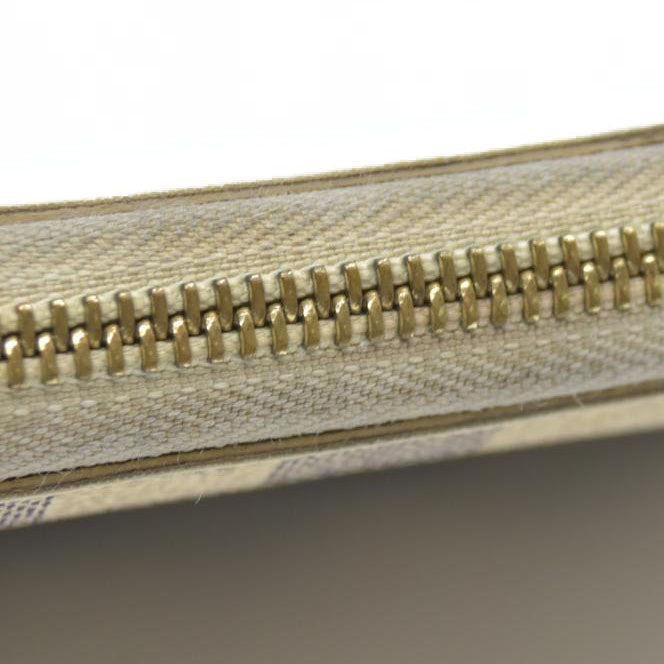 AUCTION $915 Louis Vuitton Damier Azur Zippy Zip Around Long Wallet Purse White CA1132
