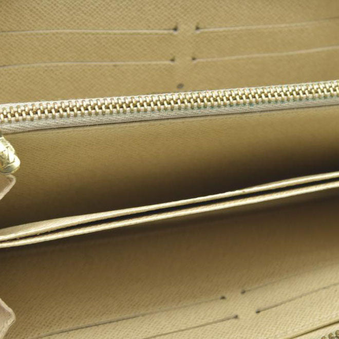 AUCTION $915 Louis Vuitton Damier Azur Zippy Zip Around Long Wallet Purse White CA1132