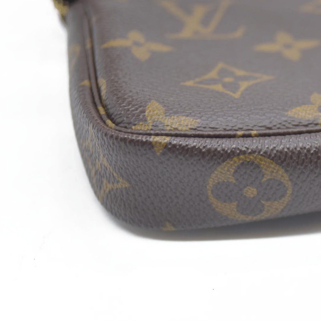 Louis Vuitton  Monogram 2020 Christmas Animation Roller Coaster Mini Pochette Accessories Pivoine
