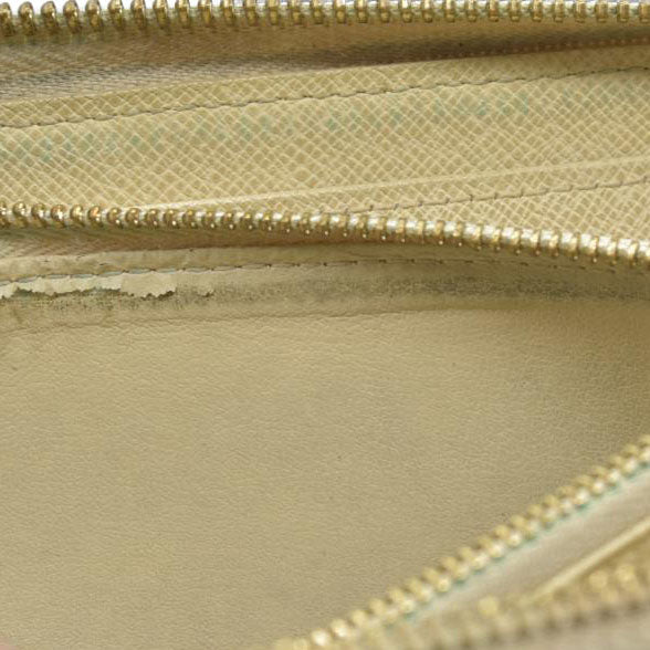 AUCTION $915 Louis Vuitton Damier Azur Zippy Zip Around Long Wallet Purse White CA1132